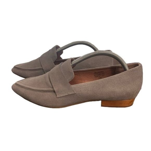 Jeffrey Campbell Shoes - Jeffrey Campbell Belanger Gray Taupe Suede Loafer Leather Women's Size 10